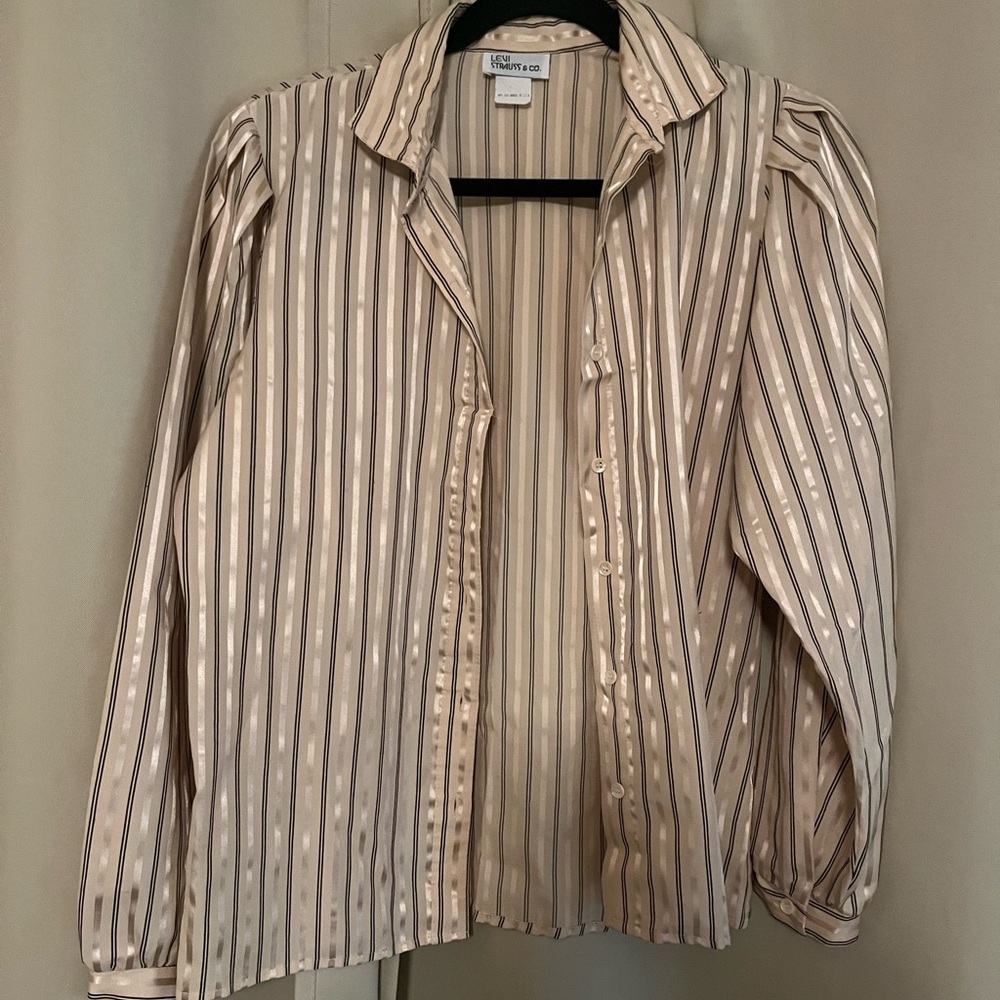 Vintage Levi Strauss & co Striped Button-Up Shirt